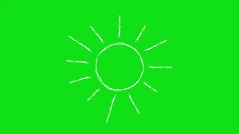 Sun symbol hand-drawn scribble animation. Pen marker doodle style. Sketched.. Stock Footage 333076342