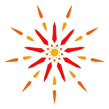 The sun symbol icon global warming vector image Stock Illustration
