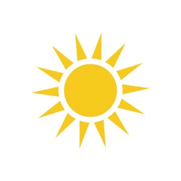 Sun symbol icon vector illustration. Stock Illustration
