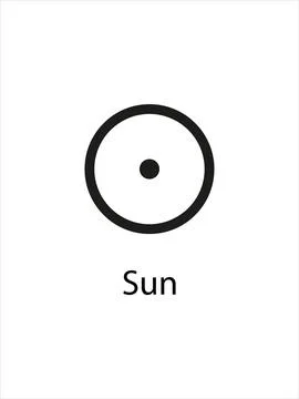 Sun Symbol of Planet Stock Illustration