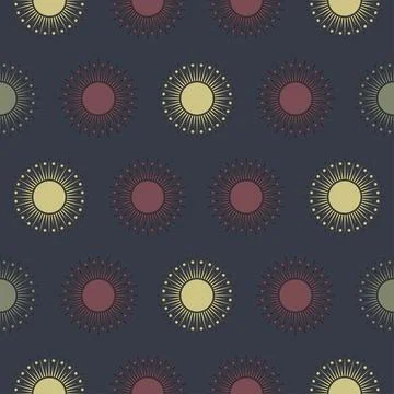 Sun symbol. Seamless pattern astronomical symbol of the planet. Magic sign 스톡 일러스트