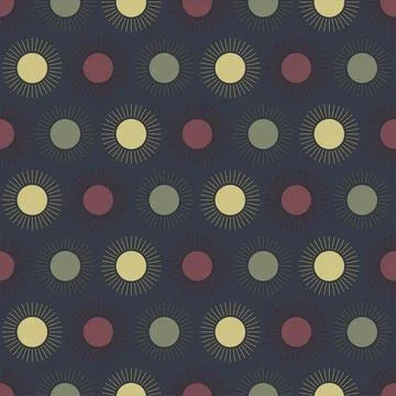 Sun symbol. Seamless pattern astronomical symbol of the planet. Magic symbol Stock Illustration