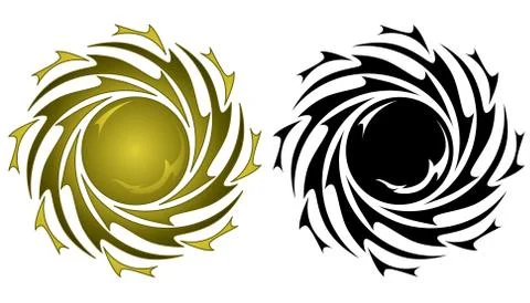 Sun tattoo Stock Illustration