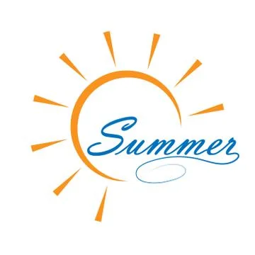 Sun. Template for a logo, sticker, or logo Stock Illustration