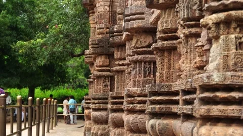 The Sun Temple at Konârak, located on the eastern shores of the Indian Stock Footage 339251191
