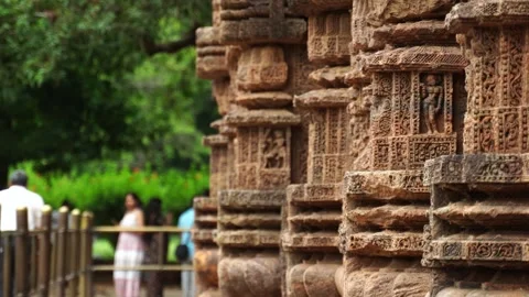 The Sun Temple at Konârak, located on the eastern shores of the Indian Stock Footage 339251353