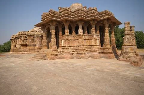 Sun Temple at Modhera Stock Photos