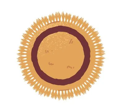 Sun with textured design. Vector illustration Stock Illustration