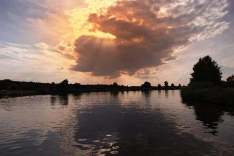 Sun through cloud Stock Photos
