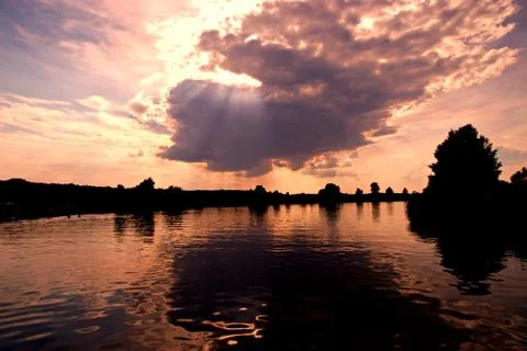 Sun through cloud Foto stock