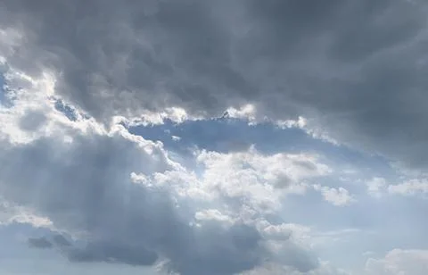 Sun Through the Clouds Aug 26 2022 Stock Photos