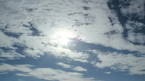 Sun through clouds Stock Footage 10916331