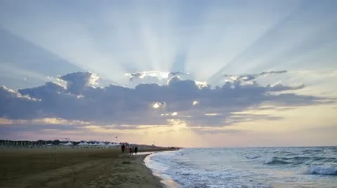 Sun through clouds Stock Footage 22061505