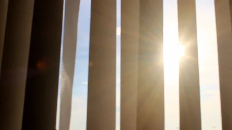 The sun through the curtains Stock Footage 42856094