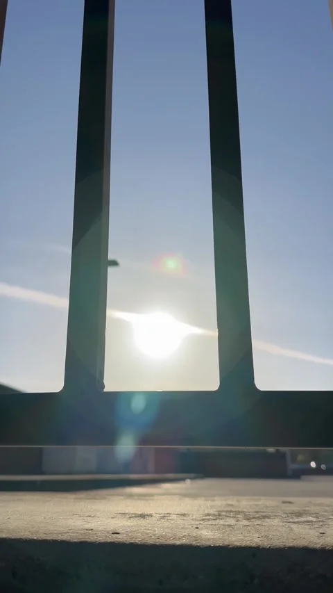 Sun through Fence Final Stock Footage 315609312