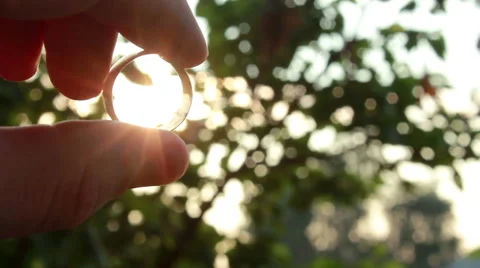 Sun Through The Gold Ring Stock Footage 40731387