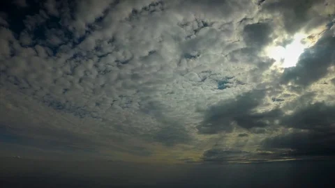 The sun through the palette of clouds Stock Footage 96051409