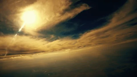 The sun through a shroud of clouds Video stock 93604536