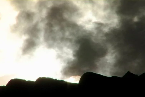Sun through steam 03 Stock Footage 496554