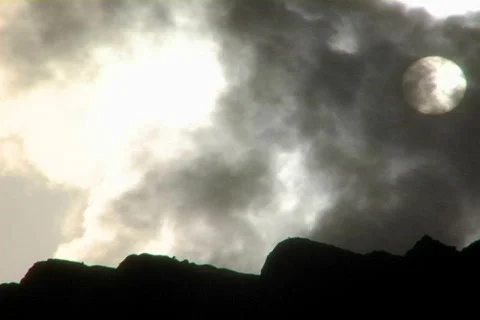 Sun through steam 06 Stock Footage 496560