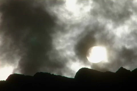 Sun through steam 08 Stock Footage 496563