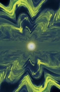 Sun through stormy blue cloud explosion Stock Illustration