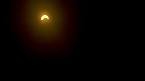 Sun time lapse during partial solar eclipse Stock Footage 271368124