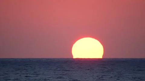 Sun timelapse on the sea Stock Footage 51449518