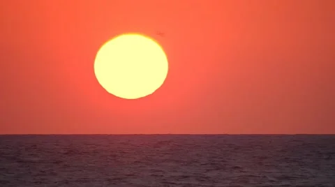 Sun timelapse on the sea Stock Footage 51449542