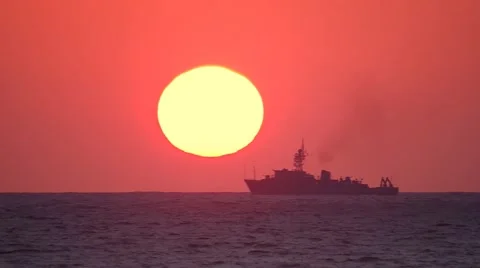 Sun timelapse on the sea Stock Footage 51450017