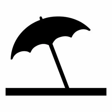 Sun umbrella icon Stock Illustration