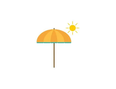 Sun, umbrella, protection icon. Vector illustration. 스톡 일러스트