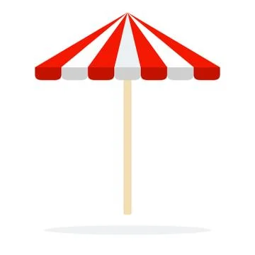 Sun umbrellas for cafe vector flat isolated Stock Illustration