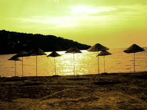 Sun Umbrellas  Stock Footage 450028