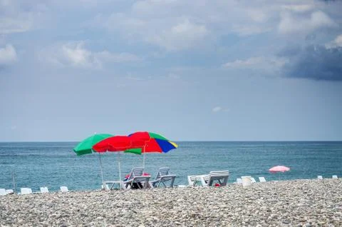 Sun umbrellas Stock Photos
