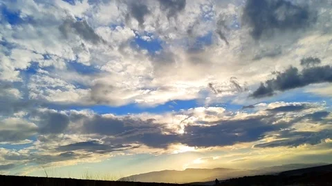Sun under the Sky, Sunny Day Clouds. Stock Footage 165329707