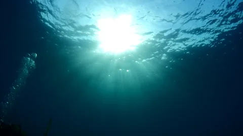 Sun underwater beams and rays Video stock 96704800