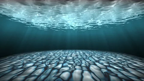 Sun underwater beams and rays Stockbeeldmateriaal 104573100