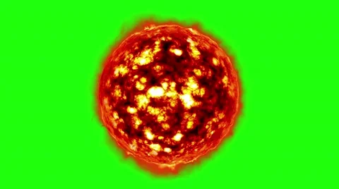 Sun in universe or space, sun and galaxy in a nebula cloud, green screen Stock Footage 49641625