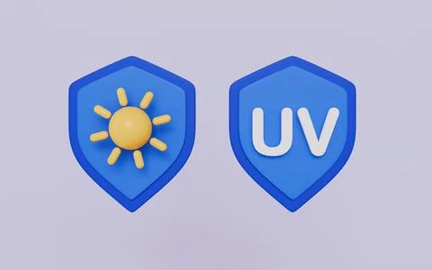 Sun UV Arrow protect radiation, UV reflection skin after protection Stock Illustration