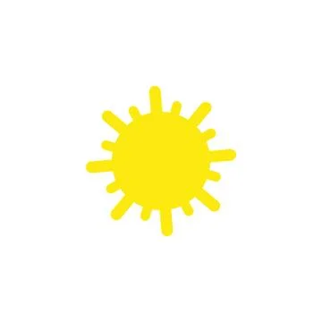 Sun vector icon. Abstract sun closeup. Yellow sun isolated on white backgroun Stock Illustration
