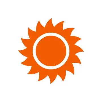 Sun vector icon. Abstract sun closeup. Yellow sun isolated on white backgroun Stock Illustration
