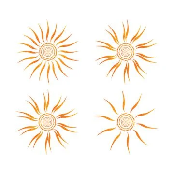 Sun vector icon Stock Illustration