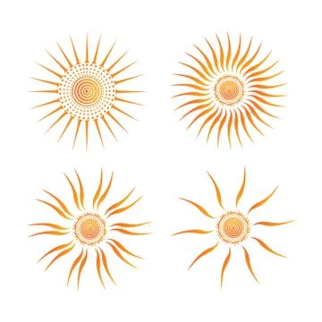 Sun vector icon Stock Illustration