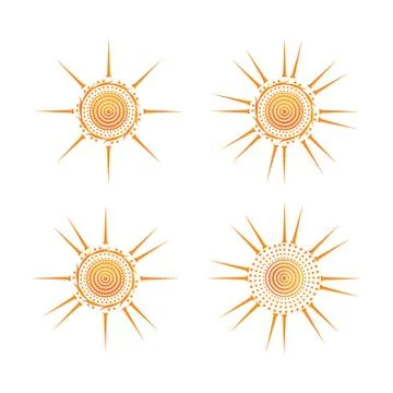 Sun vector icon Stock Illustration
