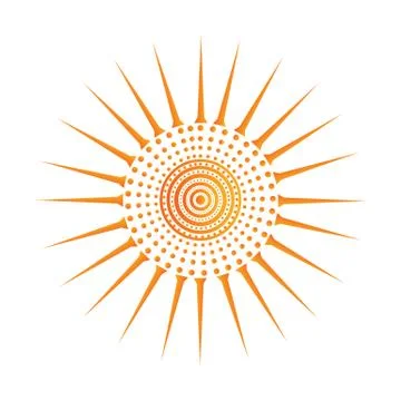 Sun vector icon Stock Illustration