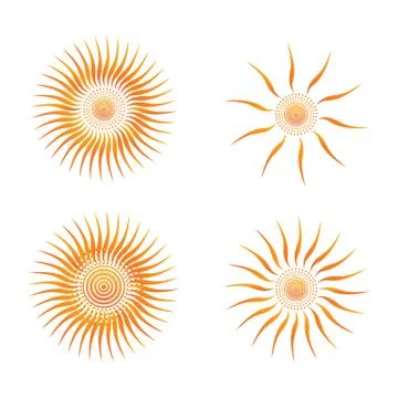 Sun vector icon Stock Illustration