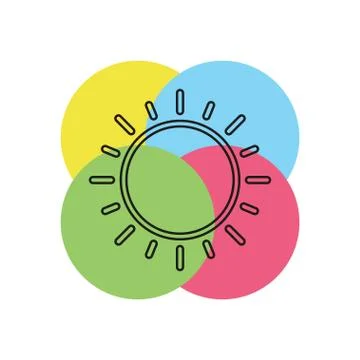Sun vector icon Stock Illustration