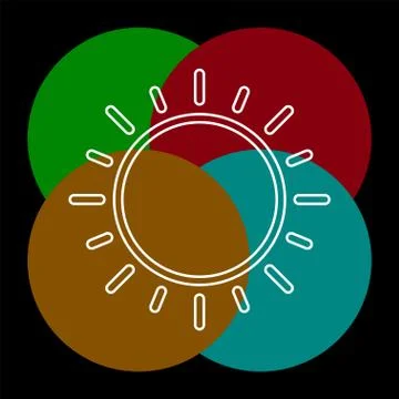 Sun vector icon Stock Illustration