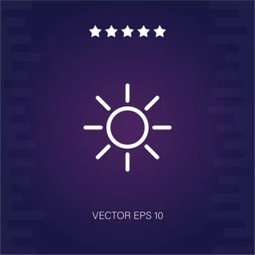 Sun vector icon Stock Illustration